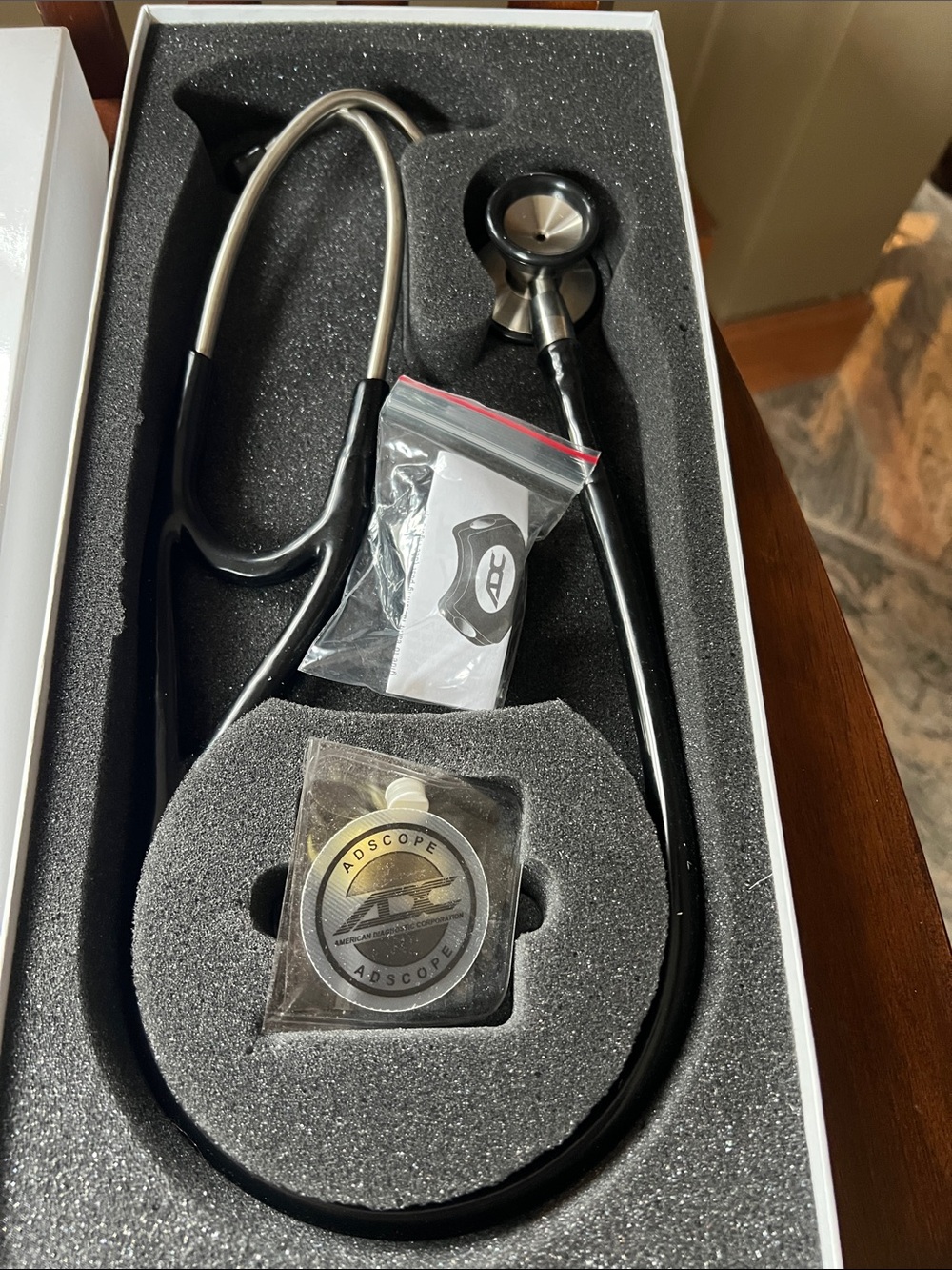 Black Dual-Head Stethoscope - Professional Diagnostic Stethoscope